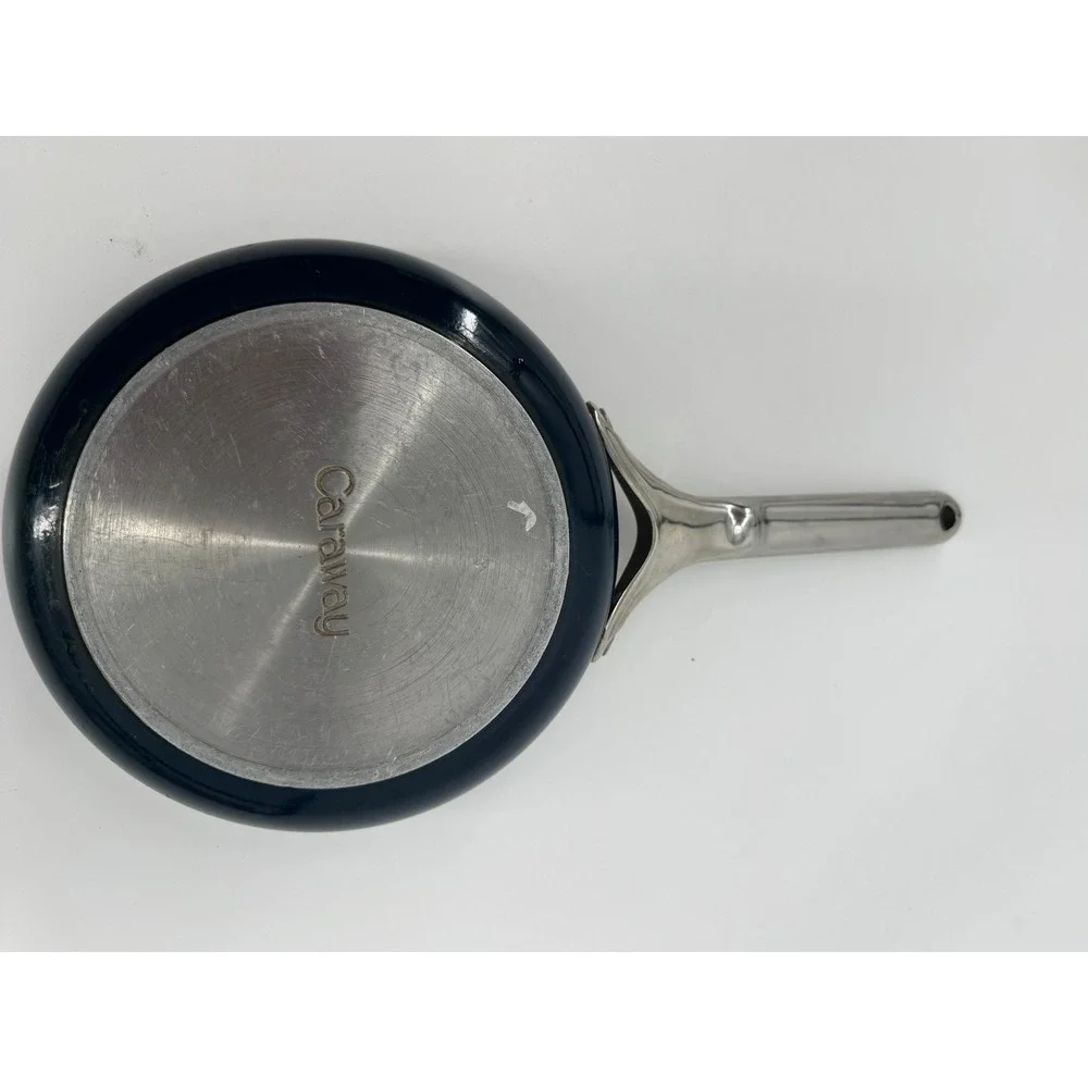 Caraway Ceramic Frying Pan 8 inch Navy Blue Non-Stick Skillet Stainless Handle